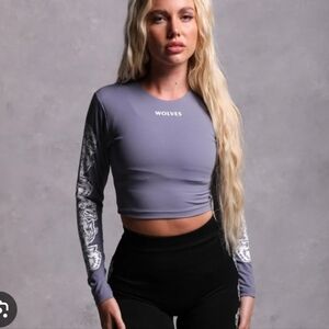 DarcSport Us Vs. Them L/S Energy Top - Norse Blue, size Small